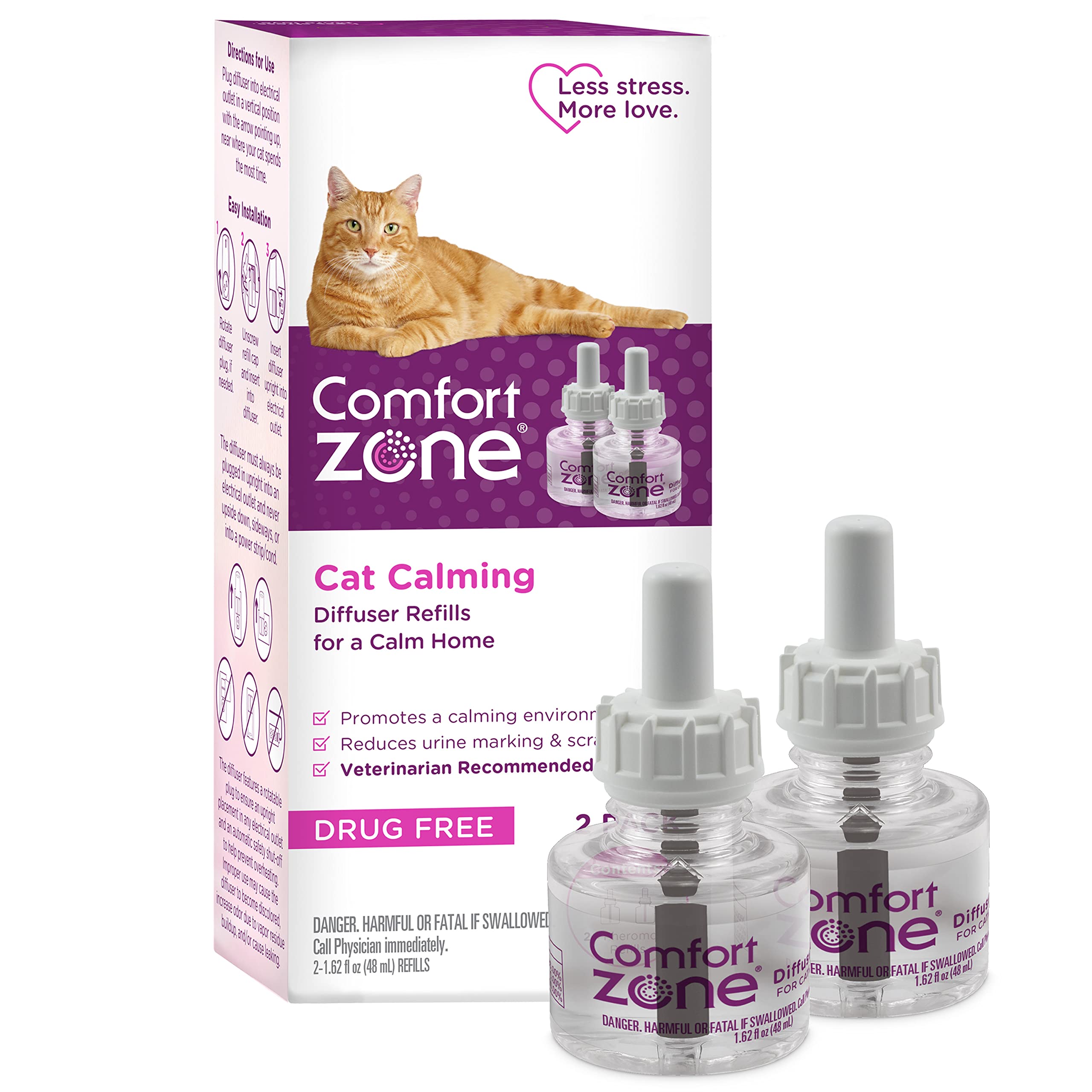 Comfort Zone Cat Calming Refills: 2 Pack