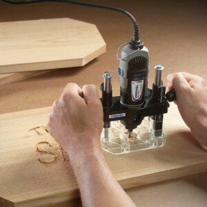 Dremel 335-01 Rotary Tool Plunge Router Attachment, Compact & Lightweight for Light-Duty Routing Projects, Perfect for Woodworking & Inlay Work