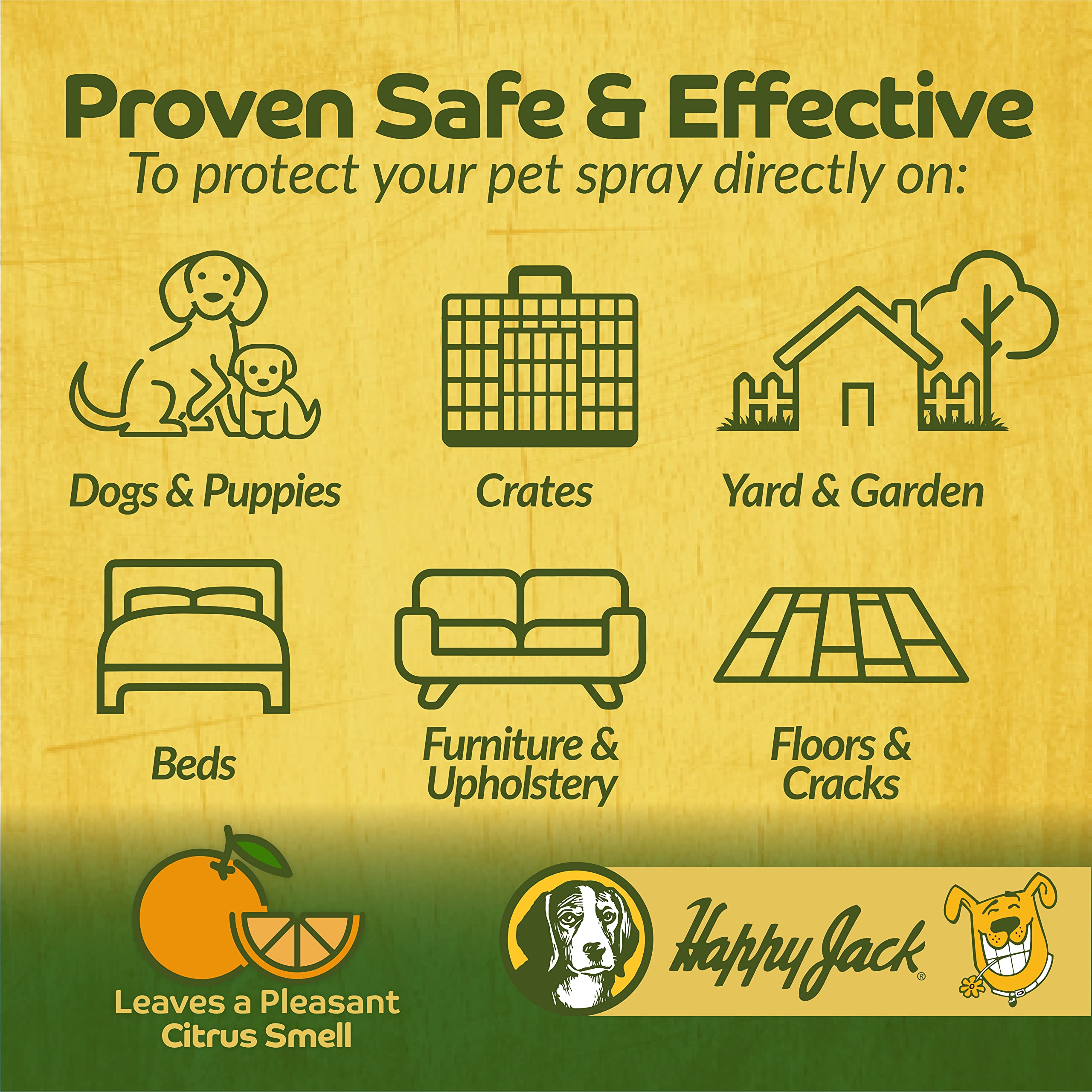 Happy Jack Kennel Dip Dog Flea and Tick Treatment & Prevention, Made in USA, Spray Yard & Home 30-Day Control, Kills Fleas, Ticks, Deer Ticks, Mange, Lice, for Puppies, Small to Large Dogs (8 oz)