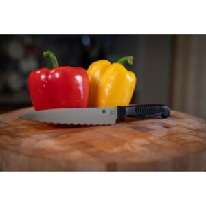 Spyderco Lightweight Kitchen Utility Knife with 4.5" MBS-26 Stainless Steel Blade and Black Polypropylene Plastic Handle - SpyderEdge - K05SBK