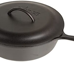 Lodge® L10CF3 5 Quart Cast Iron Deep Skillet with Lid