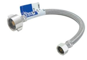 eastman 16 inch flexible toilet connector, 7/8 inch ballcock x 1/2 inch fip, stainless steel braided supply line, 48085