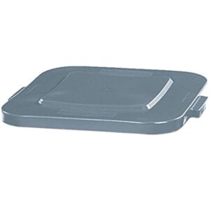 rubbermaid commercial products brute square bin storage container lid, 40-gallon, gray