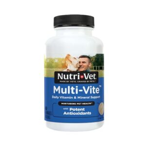 nutri-vet multi-vite chewables for dogs | daily vitamin and mineral support to help maintain peak condition | 60 count