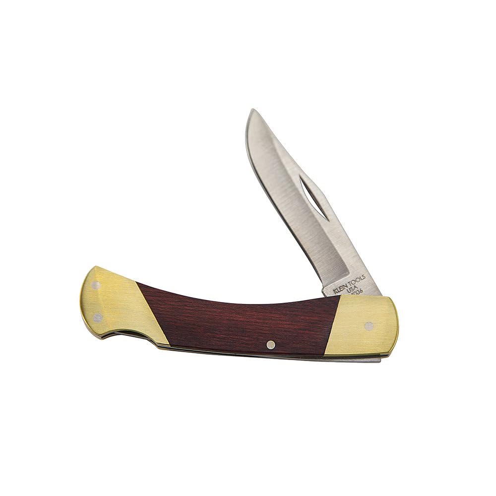 Klein Tools 44036 Sportsman Knife, 2-5/8-Inch Stainless Steel Clip Point Blade, Made in USA