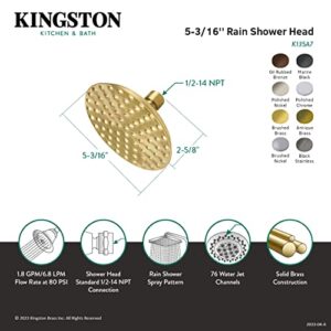 Kingston Brass K135A8 Victorian Shower Head, 5-1/2-Inch, Brushed Nickel