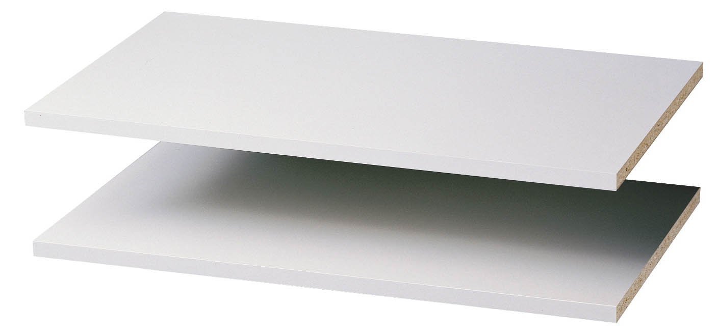 Easy Track RS1423 24-Inch Closet Shelf, White, 2-Pack