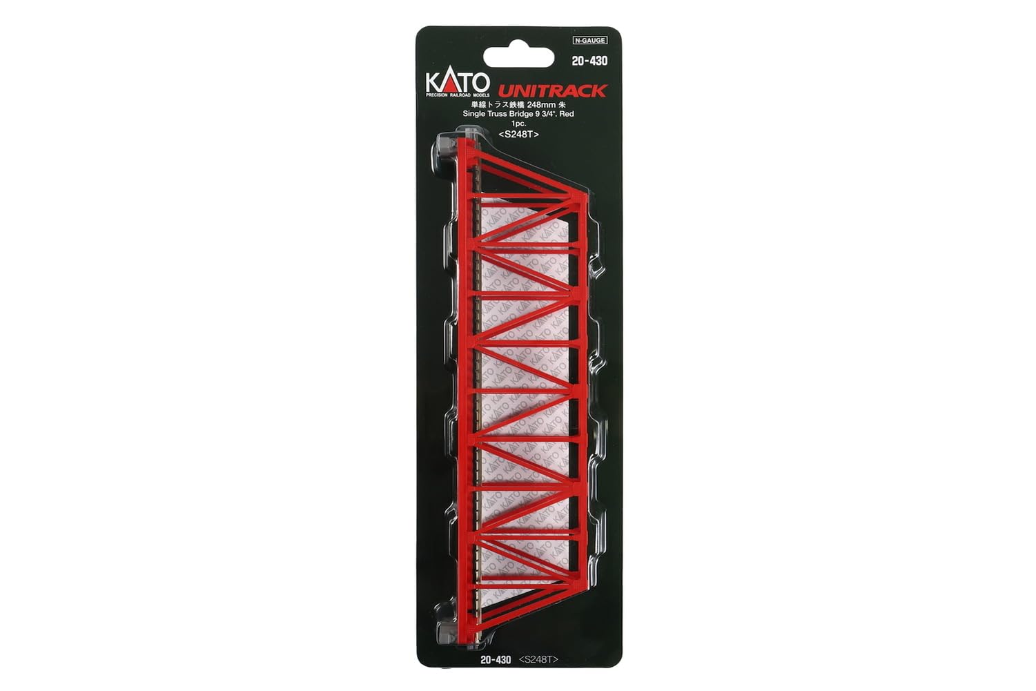 Kato USA Inc. N 248mm 9-3/4 Truss Bridge Red KAT20430 N Track