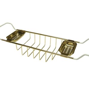 Kingston Brass CC2152 Vintage Bathtub Caddy Tray, 26" to 33" Adjustable Length, Polished Brass