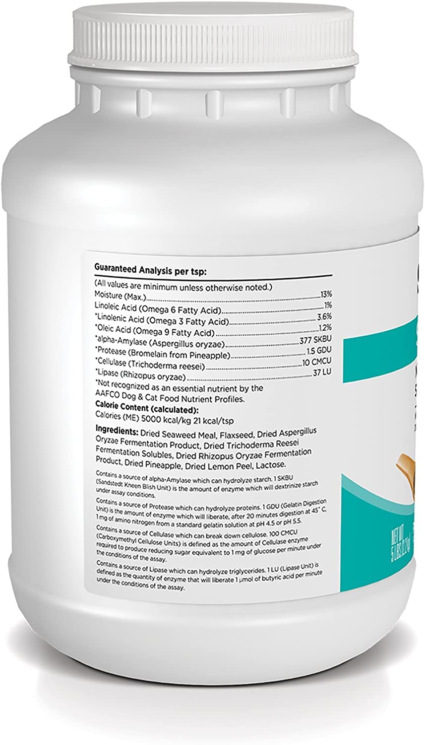 Solid Gold SeaMeal Cat & Dog Food Topper - Kelp Powder Dog & Cat Multivitamin - Omega 3 & Digestive Enzymes for Skin & Coat, Gut + Immune Support - 5 LB