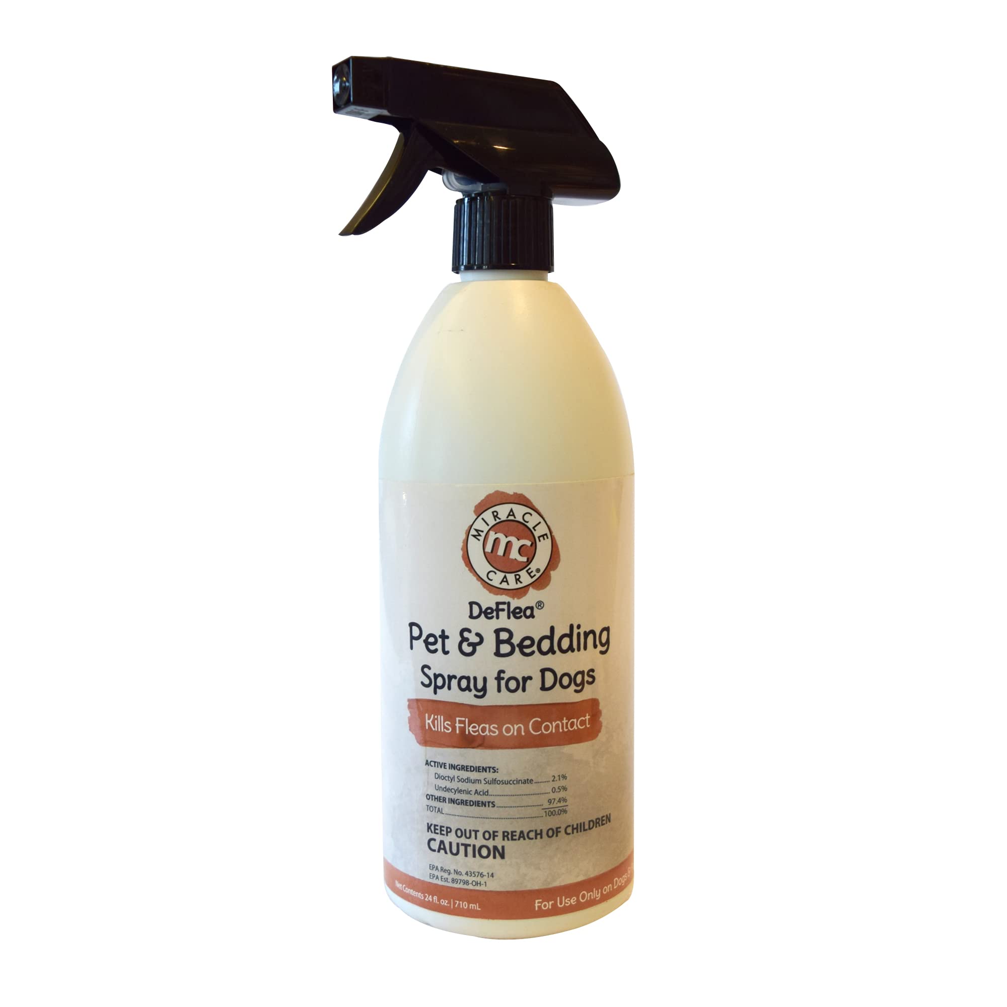 De Flea Pet & Bedding Spray for Dogs. 24oz (Not for use on Cats)