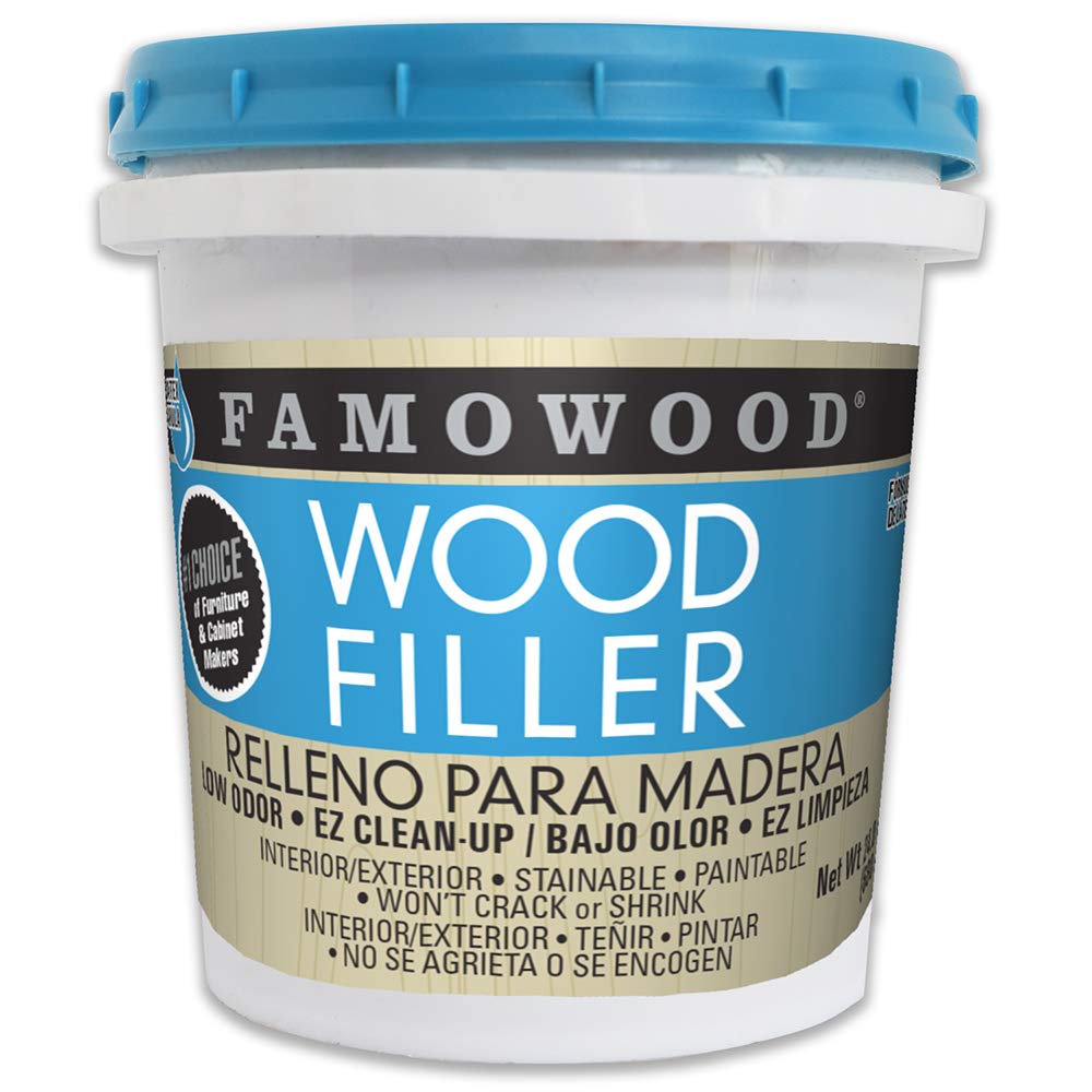 FamoWood 40022144 Latex Wood Filler - Pint, White