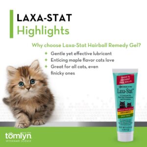 Tomlyn Laxa-Stat Maple-Flavored Hairball Remedy Gel for Cats, 4.25oz