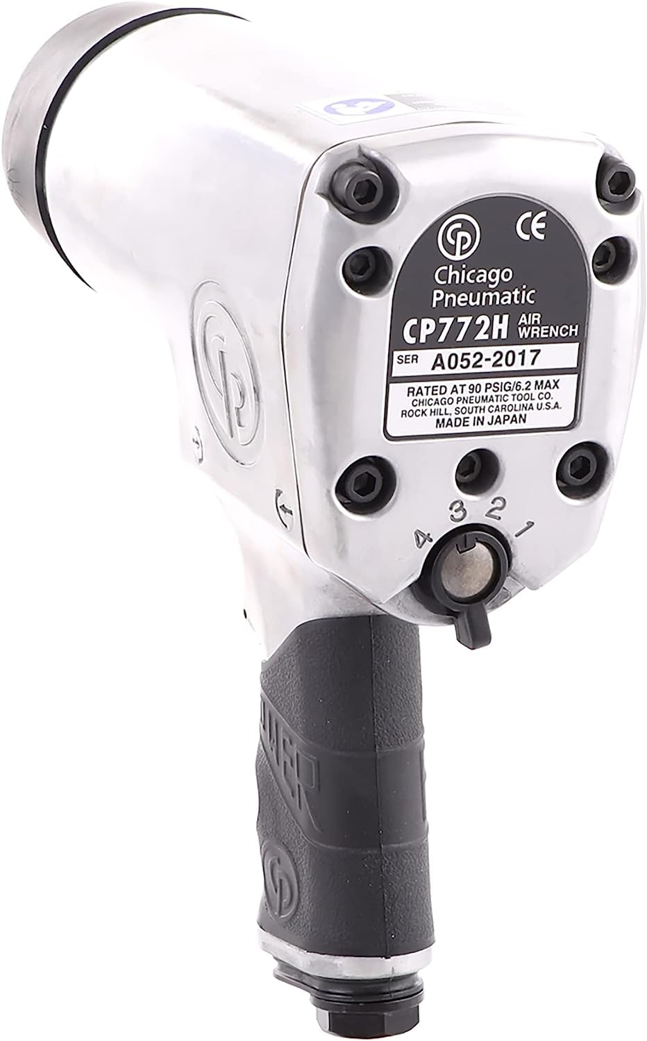 Chicago Pneumatic CP772H Air Impact Wrench (3/4 Inch), Air Impact Gun Industrial Repair & Assembly Tool, Pistol Handle, Pin Clutch, Max Torque Output 1000 ft. lbf/1350 Nm 4200 RPM