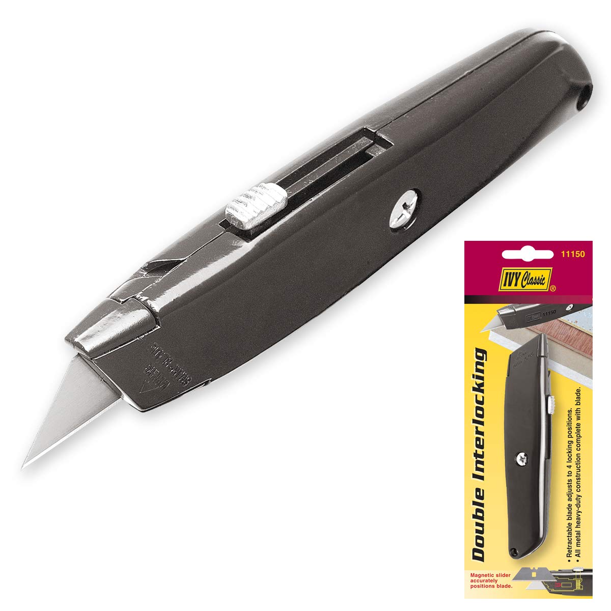 IVY Classic 11150 Double Interlocking Utility Knife, 1/Card