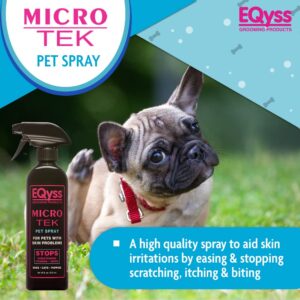 EQyss Micro-Tek Pet Itch Relief Spray - Soothes Dry Irritated Skin, Stops Itching, Scratching, Biting, Licking Hot Spots - for all Cats & Dogs (16 oz)