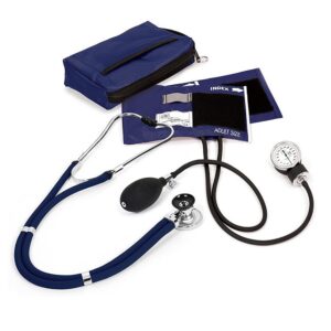 prestige sphygmomanometer and sprague kit with matching navy carrying case