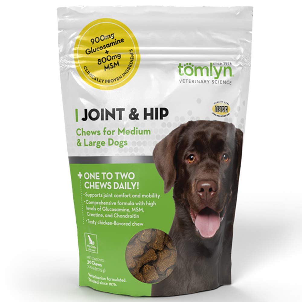 Tomlyn Joint & Hip Chews for Medium & Large Dogs, 30ct