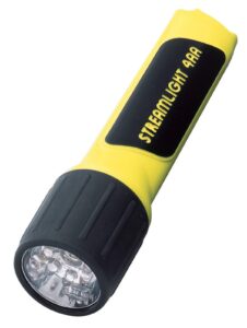 streamlight 68200 4aa propolymer led flashlight with white leds, yellow - 67 lumens