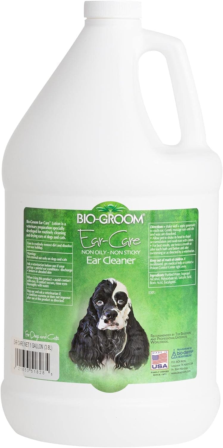 Bio-Groom Ear-Care Dog Ear Cleaner – Dog Ear Drops, Cruelty-Free, Made in USA, Gentle Wax Remover, Pet Ear Cleaner for Dogs and Cats – 1 Gallon