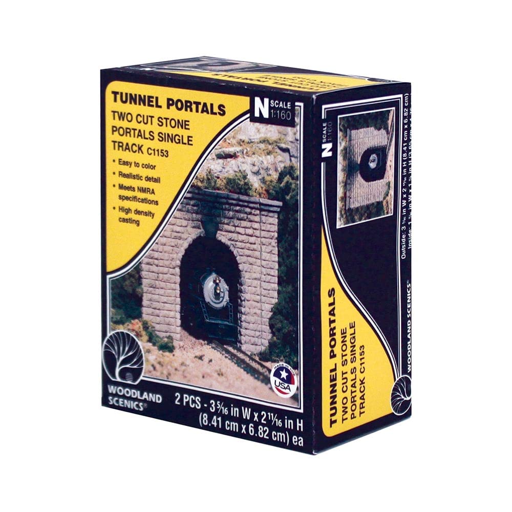 Woodland Scenics Cut Stone N Scale Tunnel Portals