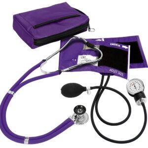 Prestige Sphygmomanometer and Stethoscope Kit with Matching Purple Carrying Case