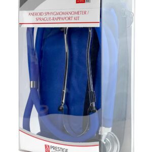 Prestige Sphygmomanometer and Stethoscope Kit with Matching Royal Blue Carrying Case