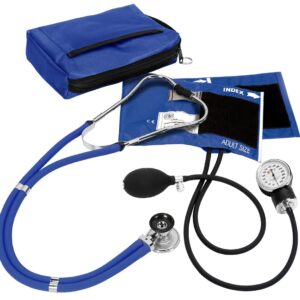 Prestige Sphygmomanometer and Stethoscope Kit with Matching Royal Blue Carrying Case