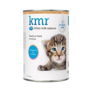 petag kmr kitten milk replacer liquid - 11 oz - ready-to-feed kitten formula with vitamins for kittens newborn to six weeks old - easy to digest