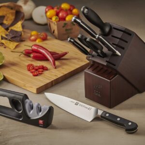 ZWILLING Pro 7-pc Knife Block Set with Bonus Sharpener