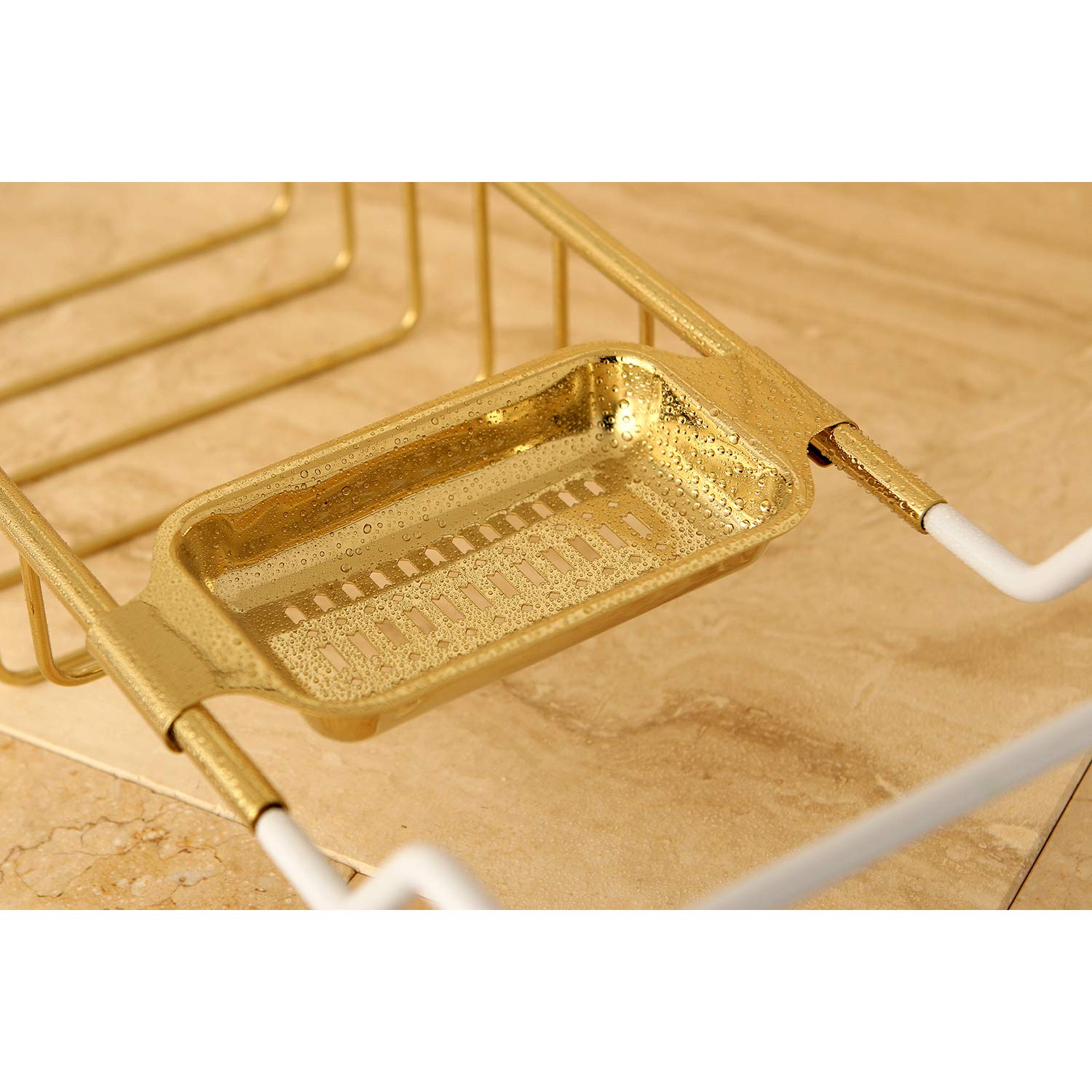 Kingston Brass CC2152 Vintage Bathtub Caddy Tray, 26" to 33" Adjustable Length, Polished Brass