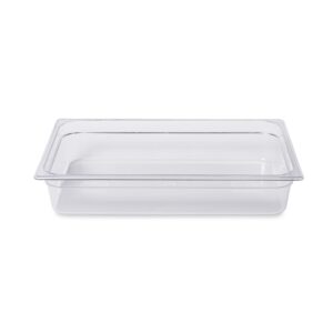 Rubbermaid Commercial Products Cold Food Insert Pan for Restaurants/Kitchens/Cafeterias, Full Size, 4 Inches Deep, Clear (FG131P00CLR)