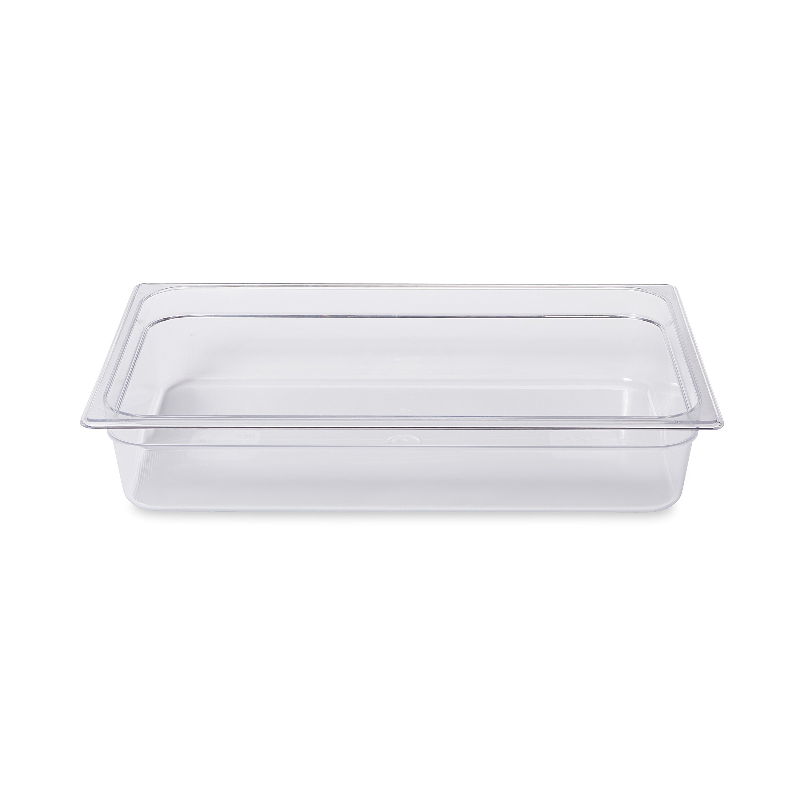 Rubbermaid Commercial Products Cold Food Insert Pan for Restaurants/Kitchens/Cafeterias, Full Size, 4 Inches Deep, Clear (FG131P00CLR)