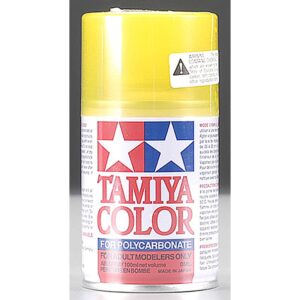 tamiya 86042 ps-42 translucent yellow spray paint, 100ml spray can tam86042, brown