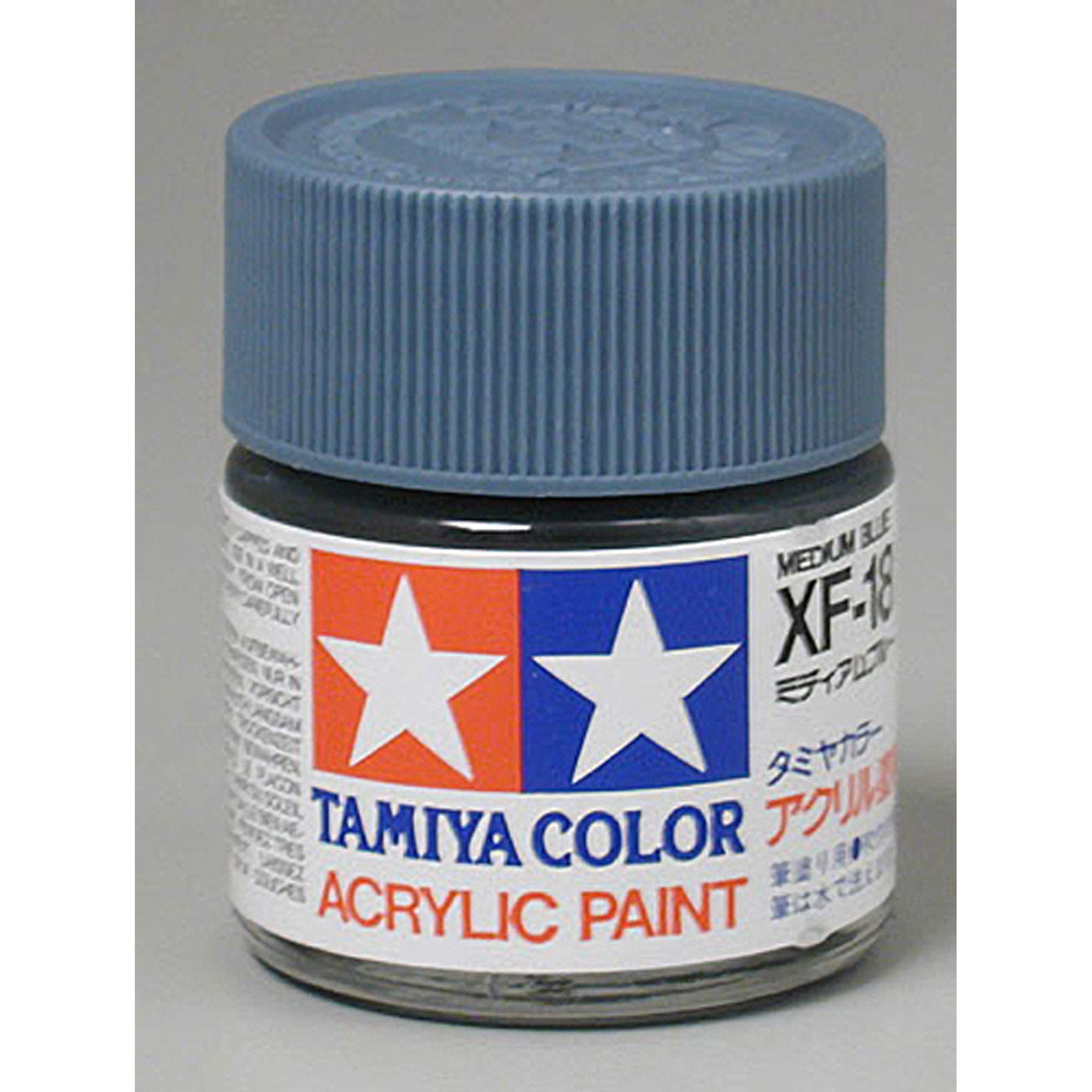 TAMIYA Acrylic XF18 Flat Med Blue TAM81318 Plastics Paint Acrylic