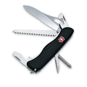 victorinox swiss army one-hand trekker lockblade pocket knife (black)