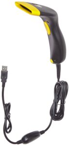 wasp wcs3905 waspnest abs ccd handheld laser barcode scanner with 6' usb cable, 45 scan/s scan rate, 5v dc