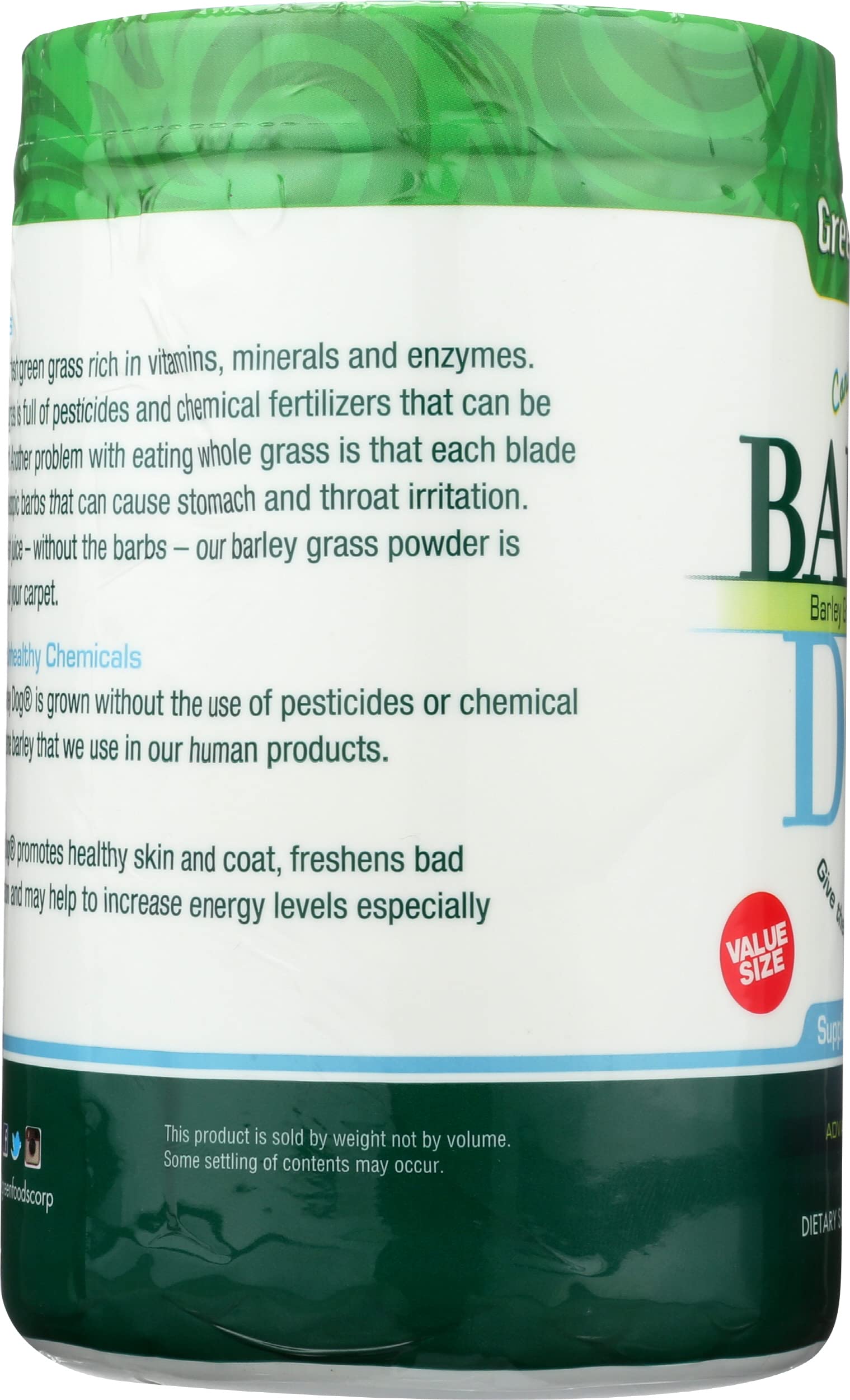 Green Foods Corporation Barley Dog Canine Formula, 11oz