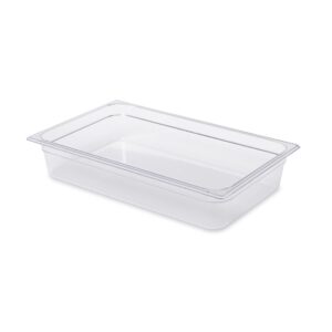 Rubbermaid Commercial Products Cold Food Insert Pan for Restaurants/Kitchens/Cafeterias, Full Size, 4 Inches Deep, Clear (FG131P00CLR)