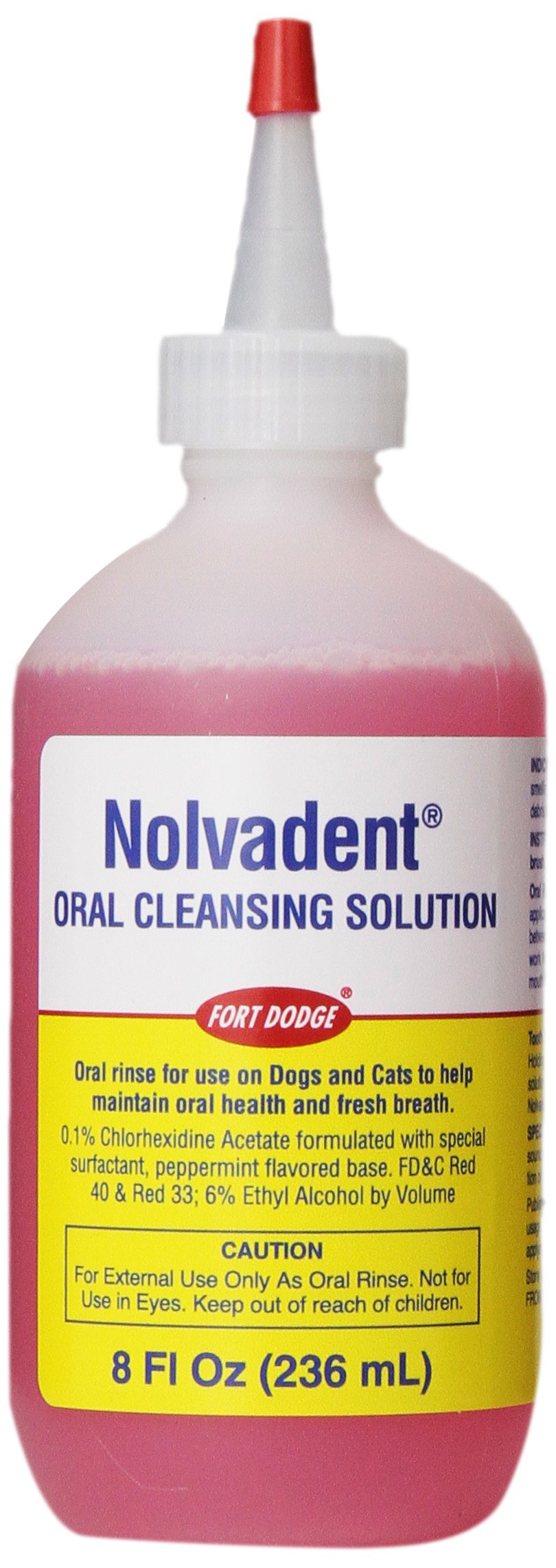 Fort Dodge Animal Nolvadent Oral Cleansing Solution Bottle, 8-Ounce