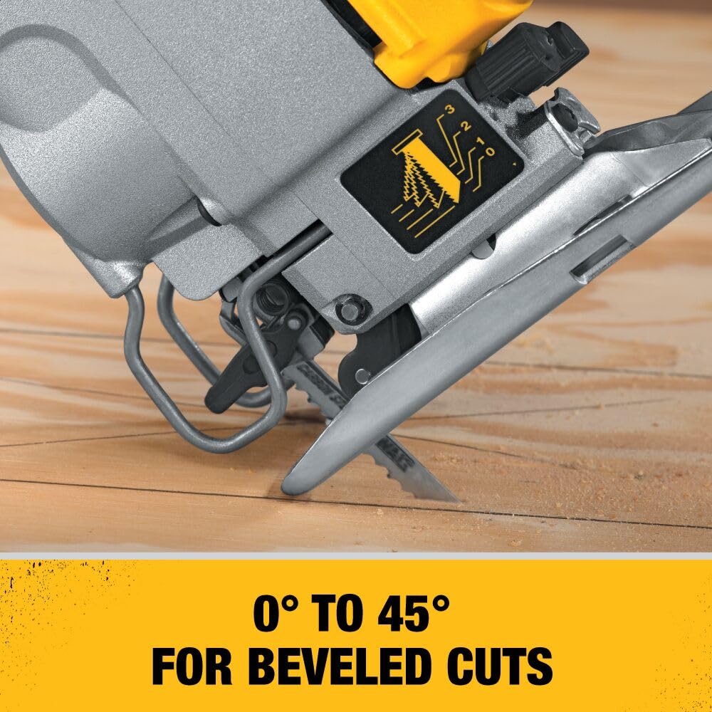 DEWALT Jig Saw, Top Handle, 5.5-Amp, Corded (DW317K), Yellow