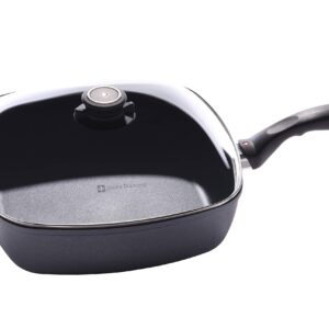 Swiss Diamond HD Classic Nonstick Square Fry/Sauté Pan w/Lid - 5 Qt. (11" x 11")