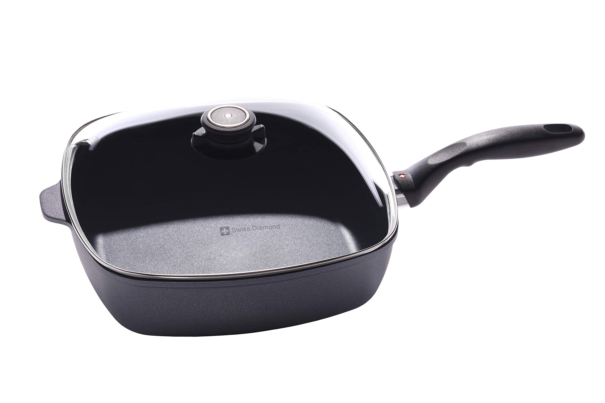 Swiss Diamond HD Classic Nonstick Square Fry/Sauté Pan w/Lid - 5 Qt. (11" x 11")