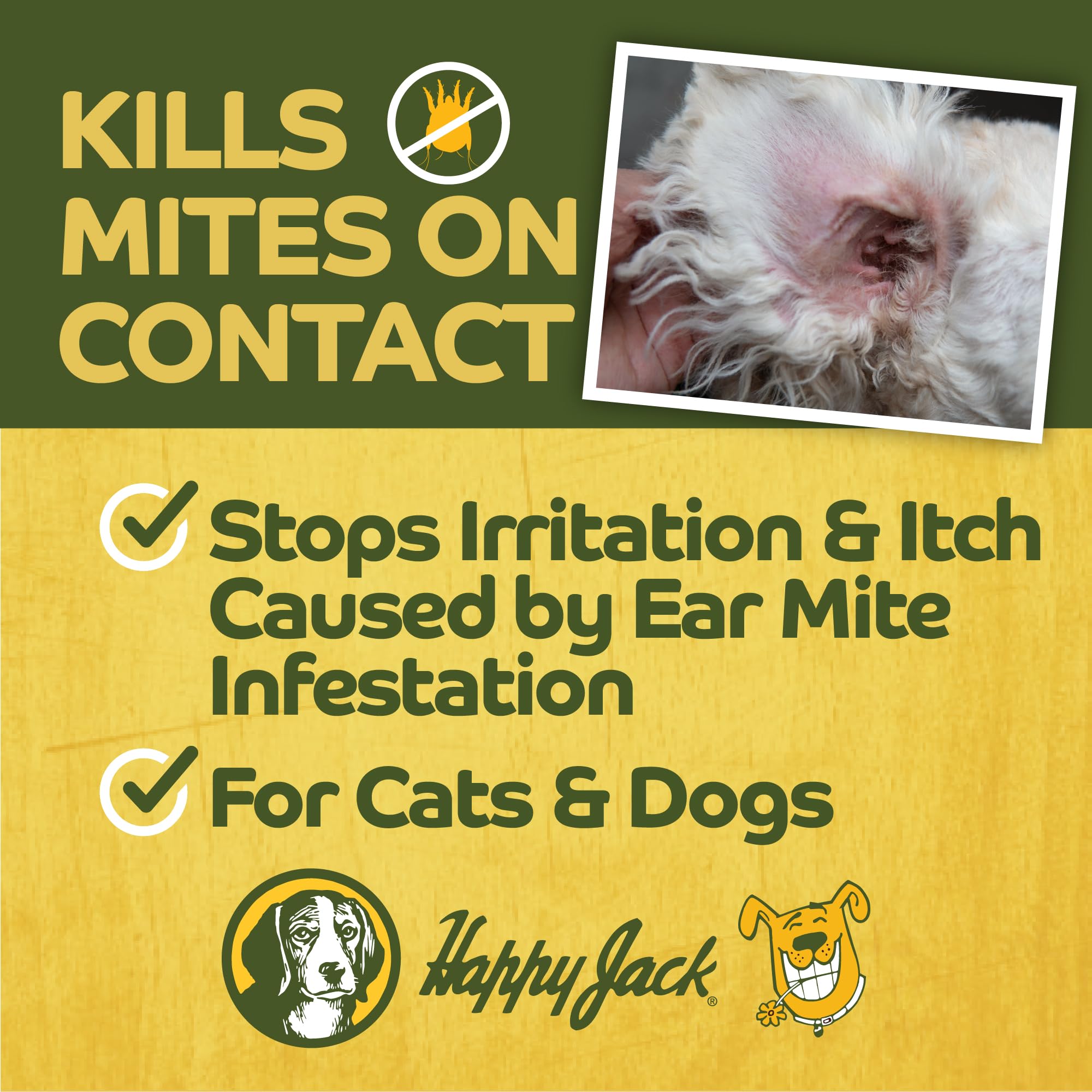 HAPPY JACK Mitex Ear Mite Treatment for Dogs & Cats (0.5 oz), Itch Relief from Constant Itching & Ear Irritation