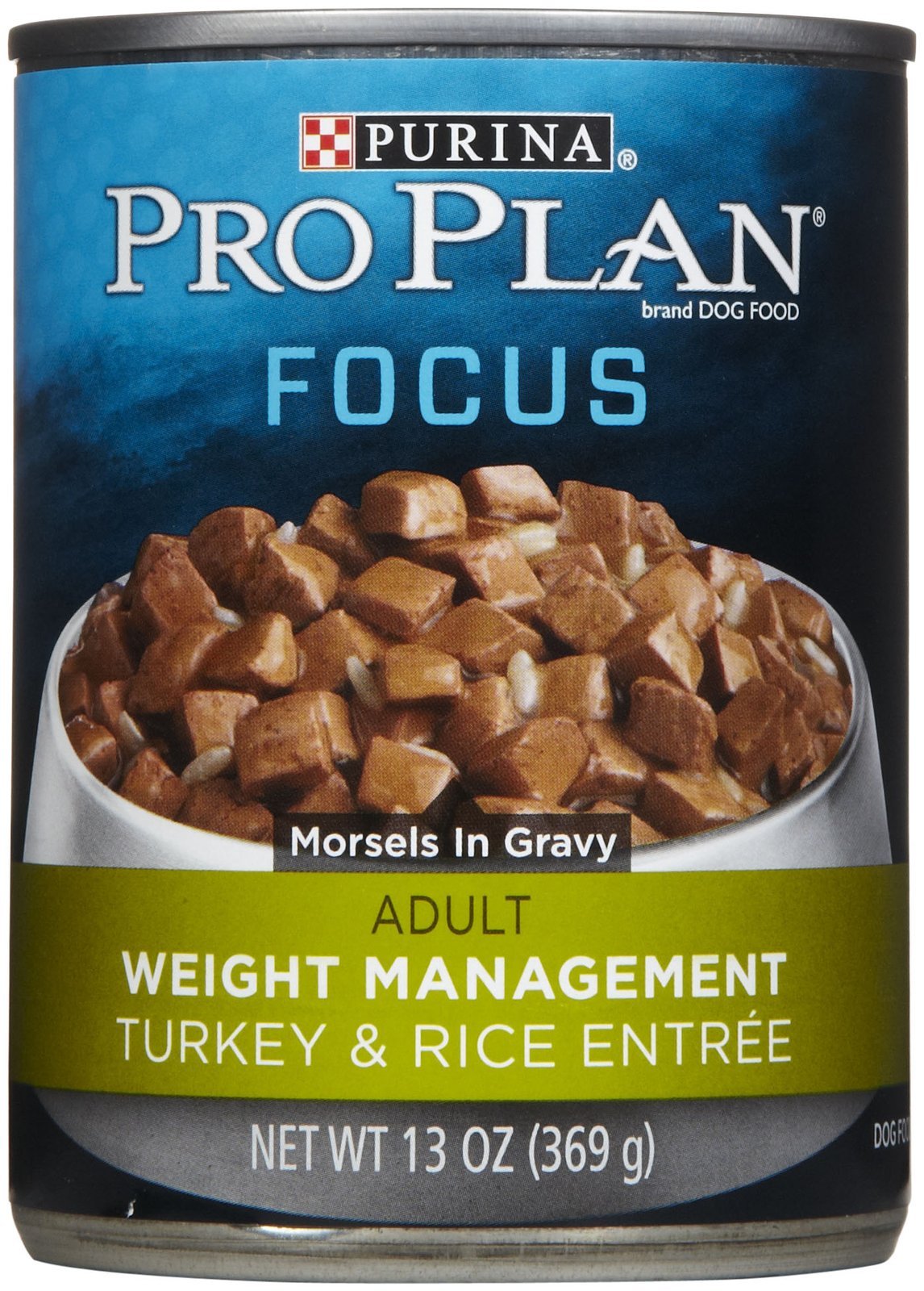 Purina Pro Plan Focus Turkey Rice Entree Canned Weight Management Adult Dog Food (12X13Oz) Packaging may vary