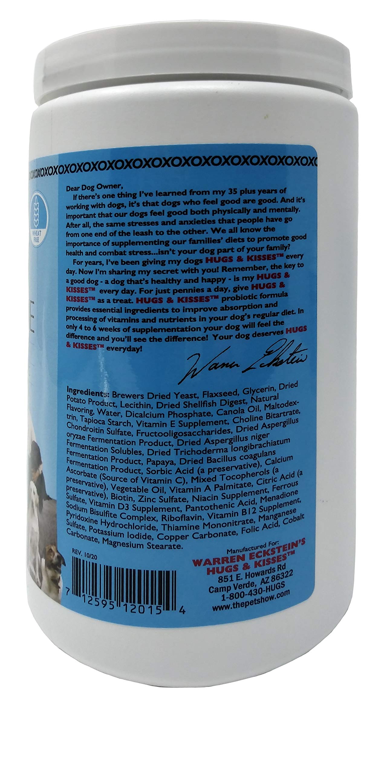 HUGS & KISSES Warren Eckstein's Four-in-One Dog Vitamin Mineral Supplement Treats