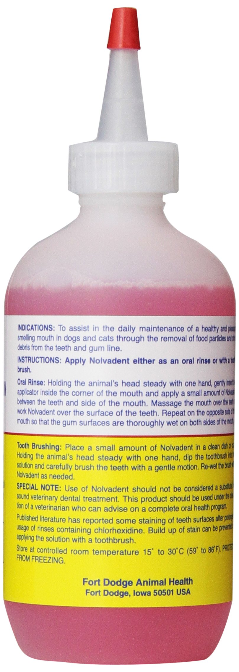 Fort Dodge Animal Nolvadent Oral Cleansing Solution Bottle, 8-Ounce