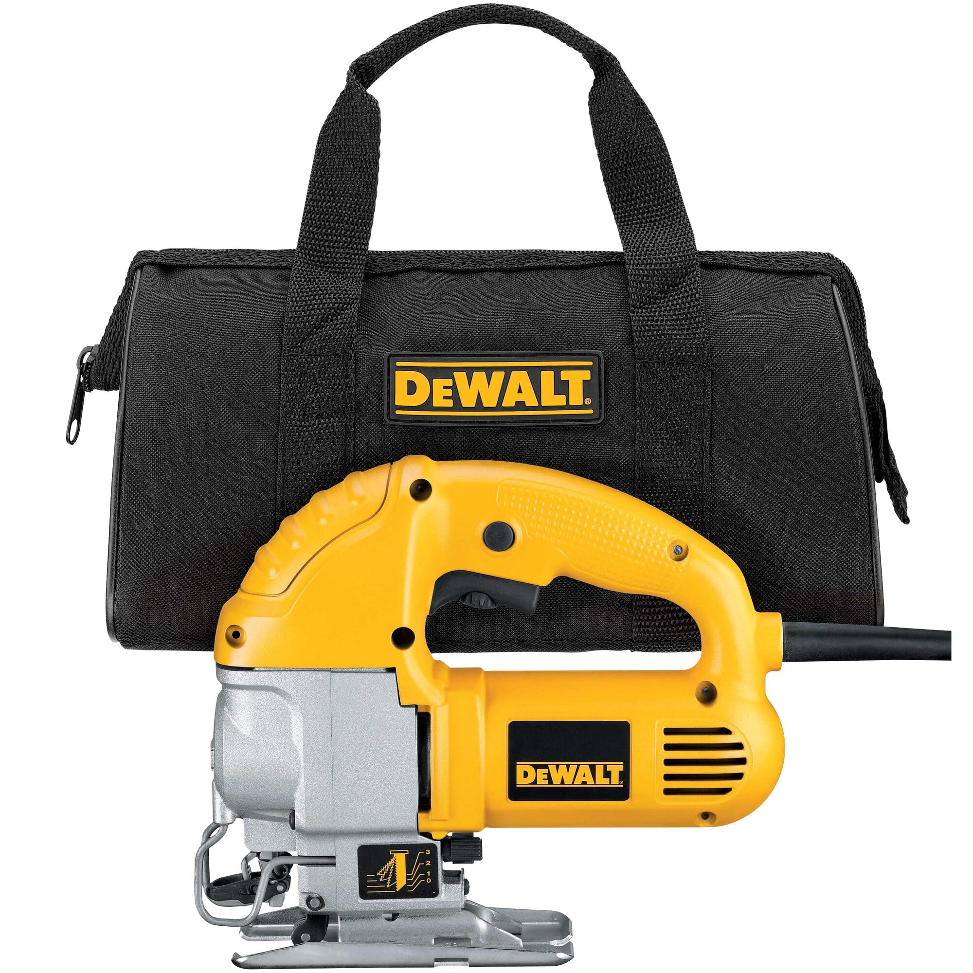 DEWALT Jig Saw, Top Handle, 5.5-Amp, Corded (DW317K), Yellow