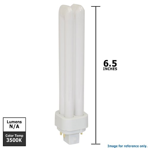 LEDVANCE Sylvania 20673 Compact Fluorescent 4 Pin Double Tube 3500K, 26-watt, 1 Count (Pack of 1)