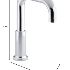 KOHLER Purist(R) Deck-Mount Non-Diverter Bath Spout, Polished Chrome